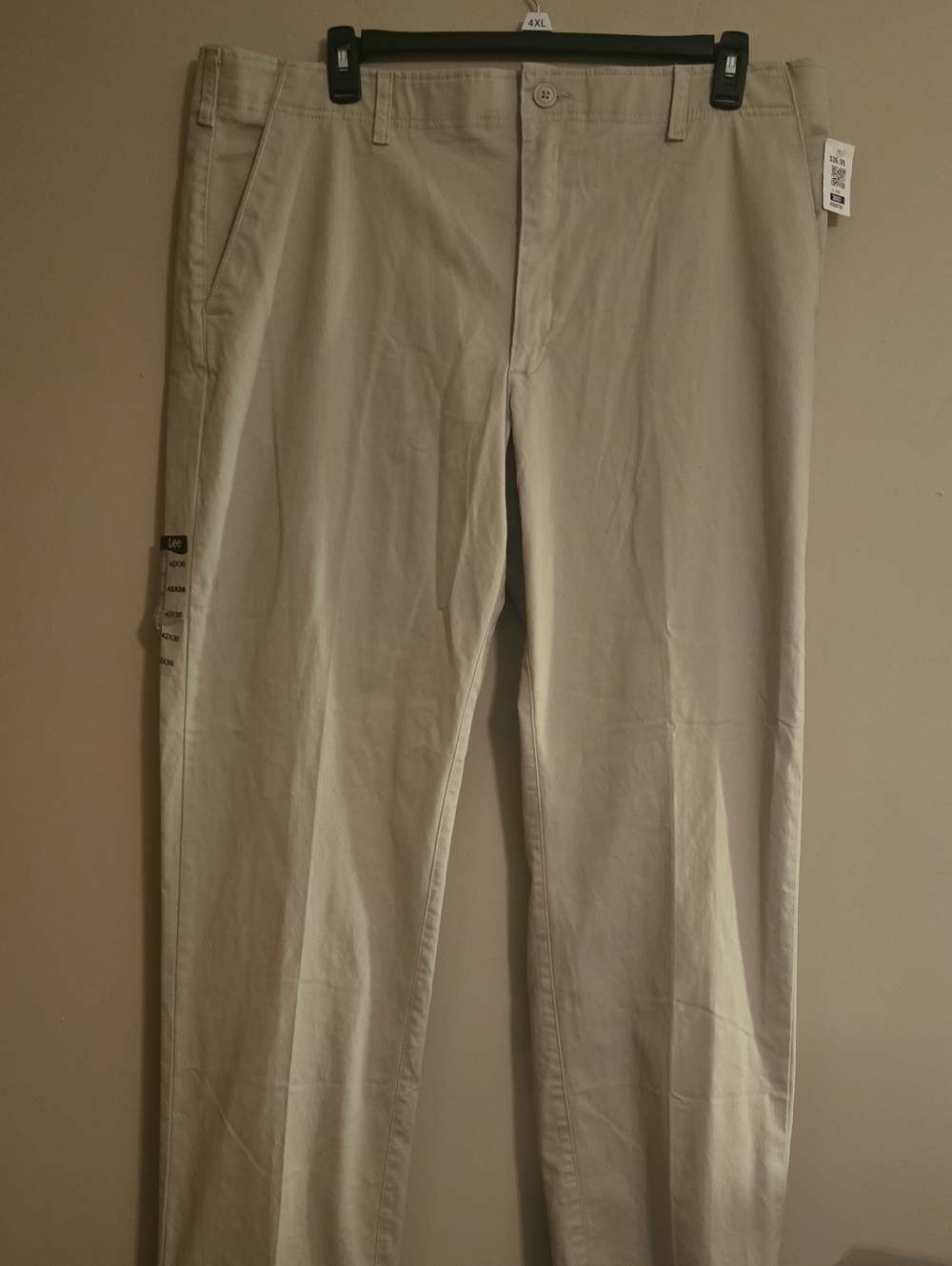 New Lee Extreme Comfort Men's 42x36‎ Khaki Chinos Pants